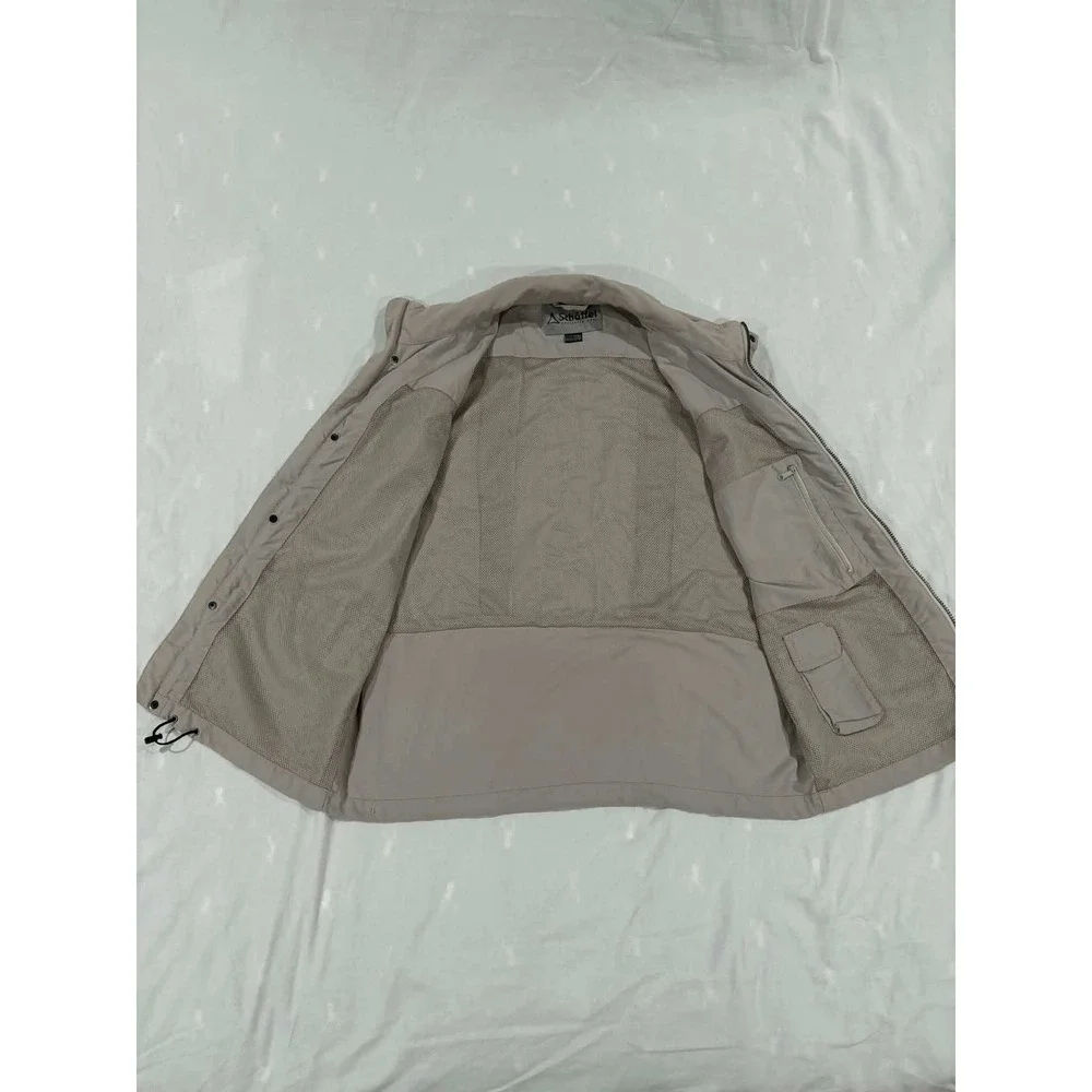 Schoffel Adventure Wear Mens Vest Beige Zip Pockets Utility Gorpcore Size‎ 50 XL